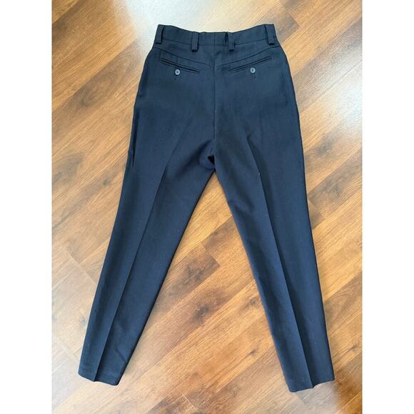 Dries Van Noten Womens Pleated Wool Dress Pants Business Career Navy Sz40 (US 4) - Picture 2 of 8